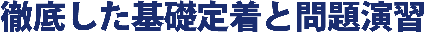 徹底した基礎定着と問題演習