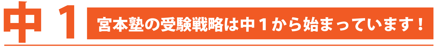 中１：宮本塾の受験戦略は中１から始まっています！